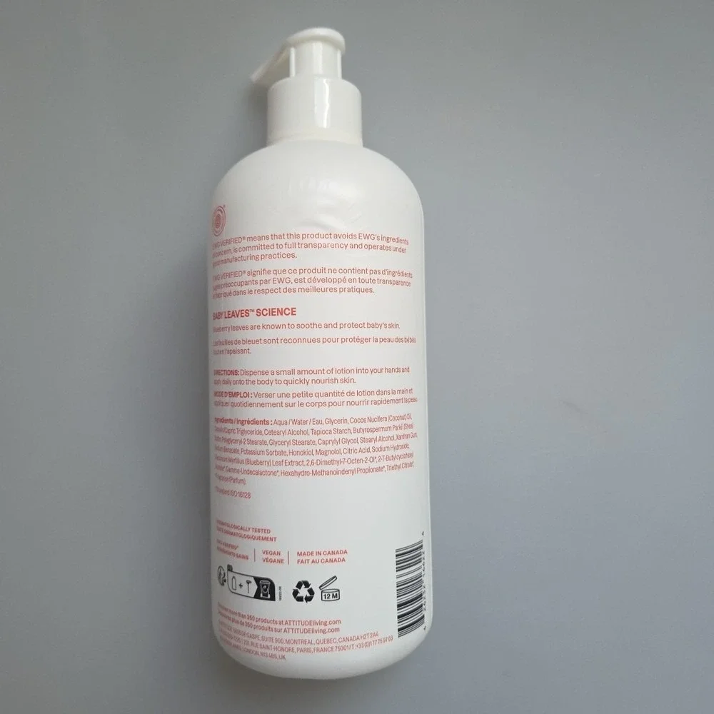 Attitude Baby Leaves Pear Nectar Natural Body‎ Milk for Children 473 ml